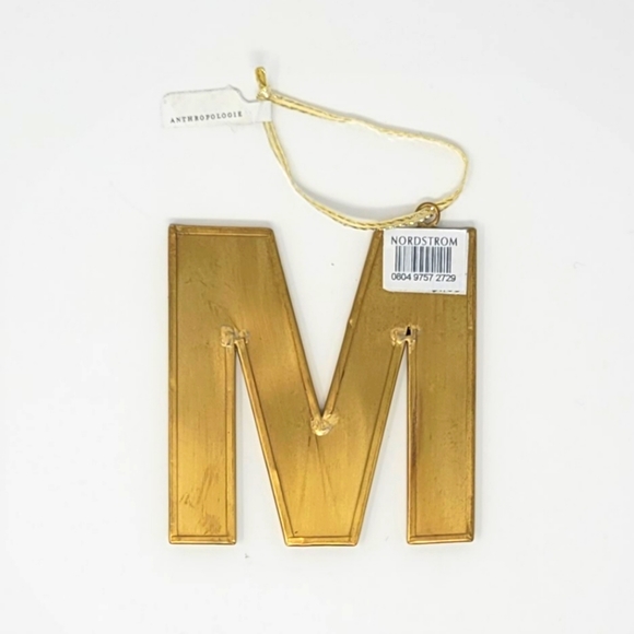 M Initial Holiday Ornament or Tag - Picture 5 of 8